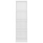 vidaXL 4-līmeņu grāmatu plaukts, balts, 40x24x142 cm, skaidu plāksne cena un informācija | Plaukti | 220.lv