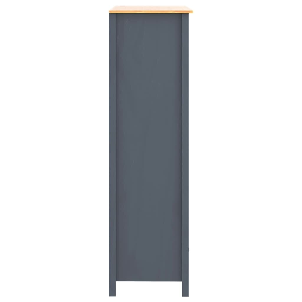 vidaXL skapis Hill Range, 2 durvis, pelēks, 89x50x170 cm, priede cena un informācija | Skapji | 220.lv