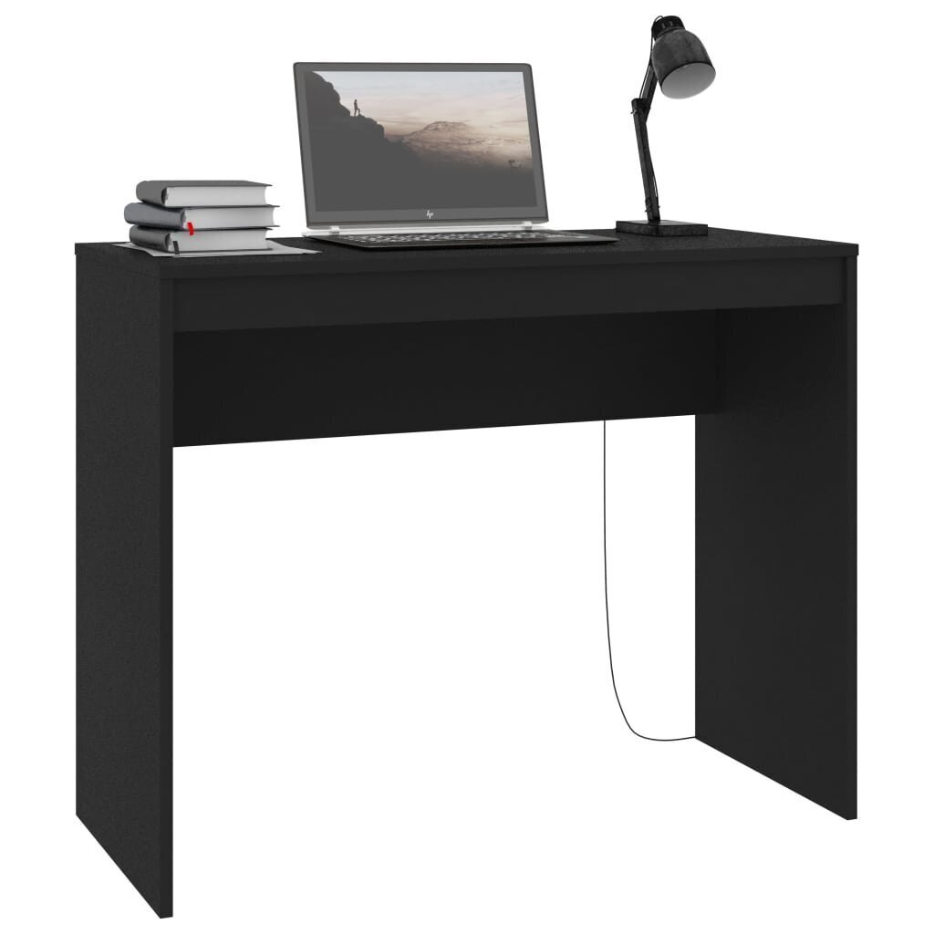 vidaXL rakstāmgalds, 90x40x72 cm, skaidu plāksne, melns cena un informācija | Datorgaldi, rakstāmgaldi, biroja galdi | 220.lv
