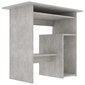 vidaXL rakstāmgalds, betona pelēks, 80x45x74 cm, skaidu plāksne cena un informācija | Datorgaldi, rakstāmgaldi, biroja galdi | 220.lv