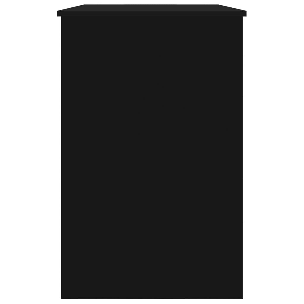 vidaXL rakstāmgalds, melns, 100x50x76 cm, skaidu plāksne cena un informācija | Datorgaldi, rakstāmgaldi, biroja galdi | 220.lv