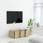 vidaXL TV skapītis, ozolkoka krāsa, 80x34x30 cm, skaidu plāksne cena un informācija | TV galdiņi | 220.lv