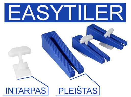 Ieliktņi Easytiler flīžu izlīdzināšanas sistēma 3mm 200 gab. (199077) cena un informācija | Rokas instrumenti | 220.lv