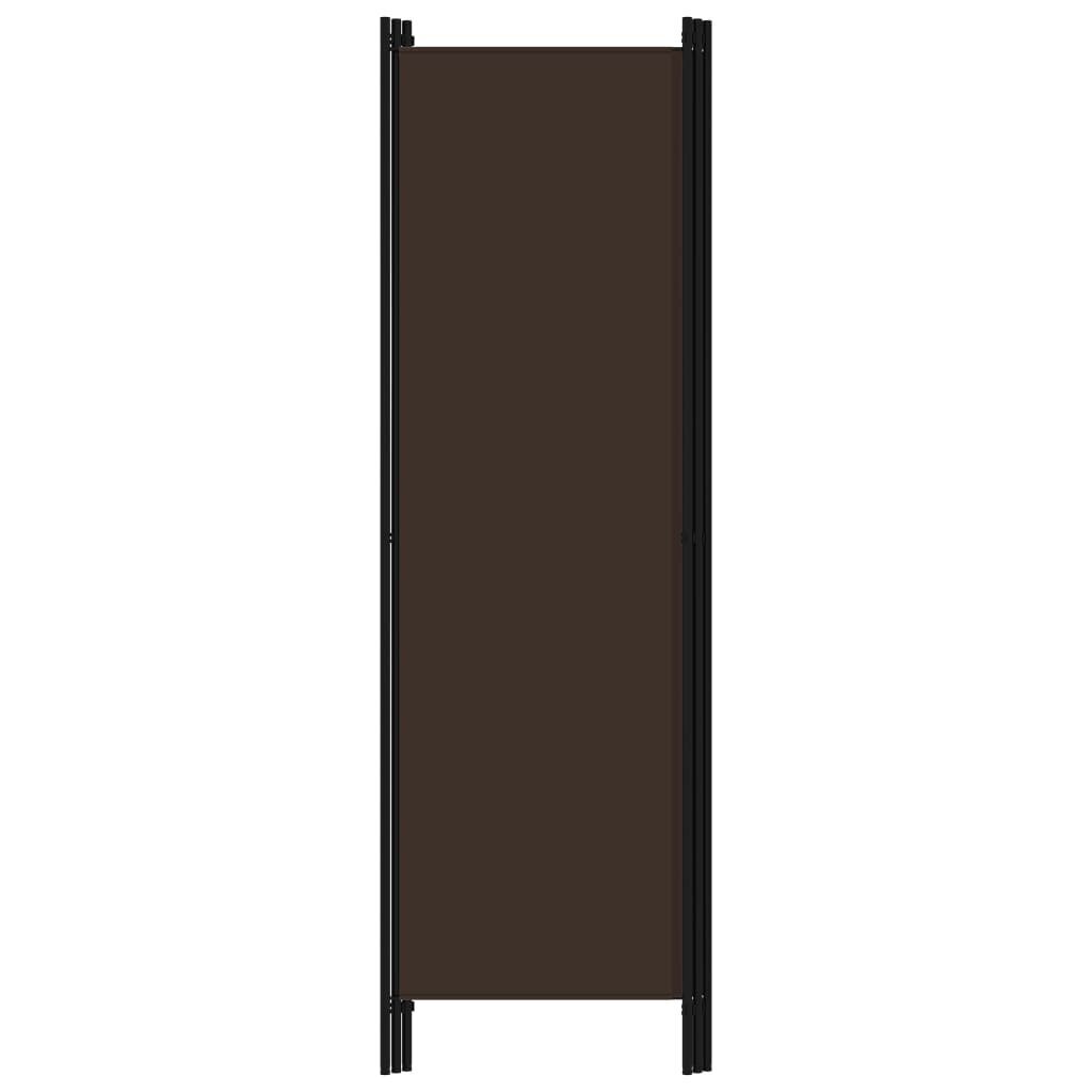 vidaXL 3-paneļu istabas aizslietnis, brūns, 150x180 cm cena un informācija | Aizslietņi | 220.lv