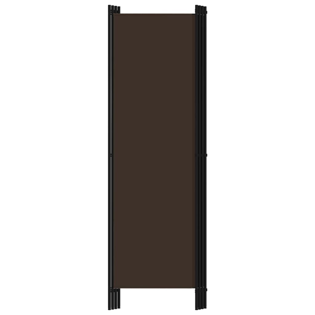 vidaXL 4-paneļu istabas aizslietnis, brūns, 200x180 cm cena un informācija | Aizslietņi | 220.lv