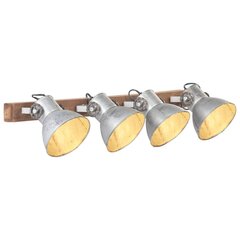 vidaXL sienas lampa, industriāls dizains, sudrabaina, 90x25 cm, E27 цена и информация | Настенные светильники | 220.lv