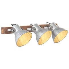 vidaXL sienas lampa, industriāls dizains, sudrabaina, 65x25 cm, E27 цена и информация | Настенные светильники | 220.lv
