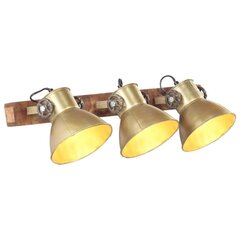 vidaXL sienas lampa, industriāls dizains, misiņa krāsā, 65x25 cm, E27 cena un informācija | Sienas lampas | 220.lv