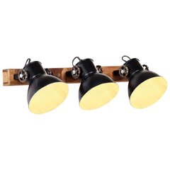 vidaXL sienas lampa, industriāls dizains, melna, 65x25 cm, E27 цена и информация | Настенные светильники | 220.lv