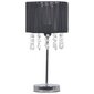 vidaXL galda lampa, apaļa, E27, melna cena un informācija | Galda lampas | 220.lv