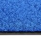 vidaXL durvju paklājs, mazgājams, zils, 40x60 cm cena un informācija | Kājslauķi | 220.lv