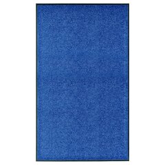 vidaXL durvju paklājs, mazgājams, zils, 90x150 cm цена и информация | Придверные коврики | 220.lv
