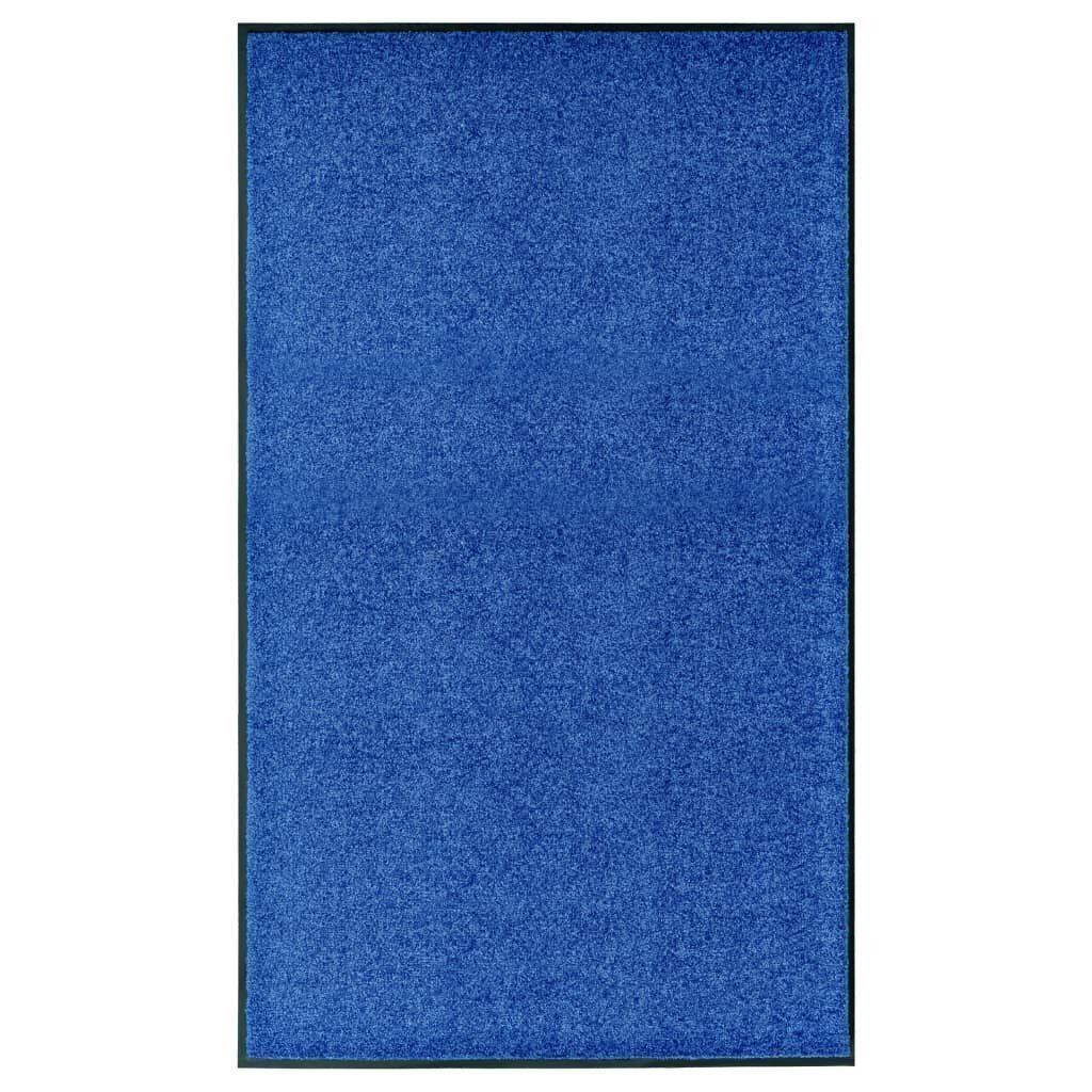 vidaXL durvju paklājs, mazgājams, zils, 90x150 cm цена и информация | Kājslauķi | 220.lv
