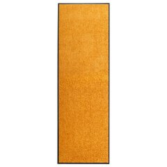 vidaXL durvju paklājs, mazgājams, oranžs, 60x180 cm cena un informācija | Kājslauķi | 220.lv