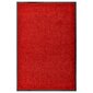 vidaXL durvju paklājs, mazgājams, sarkans, 60x90 cm cena un informācija | Kājslauķi | 220.lv