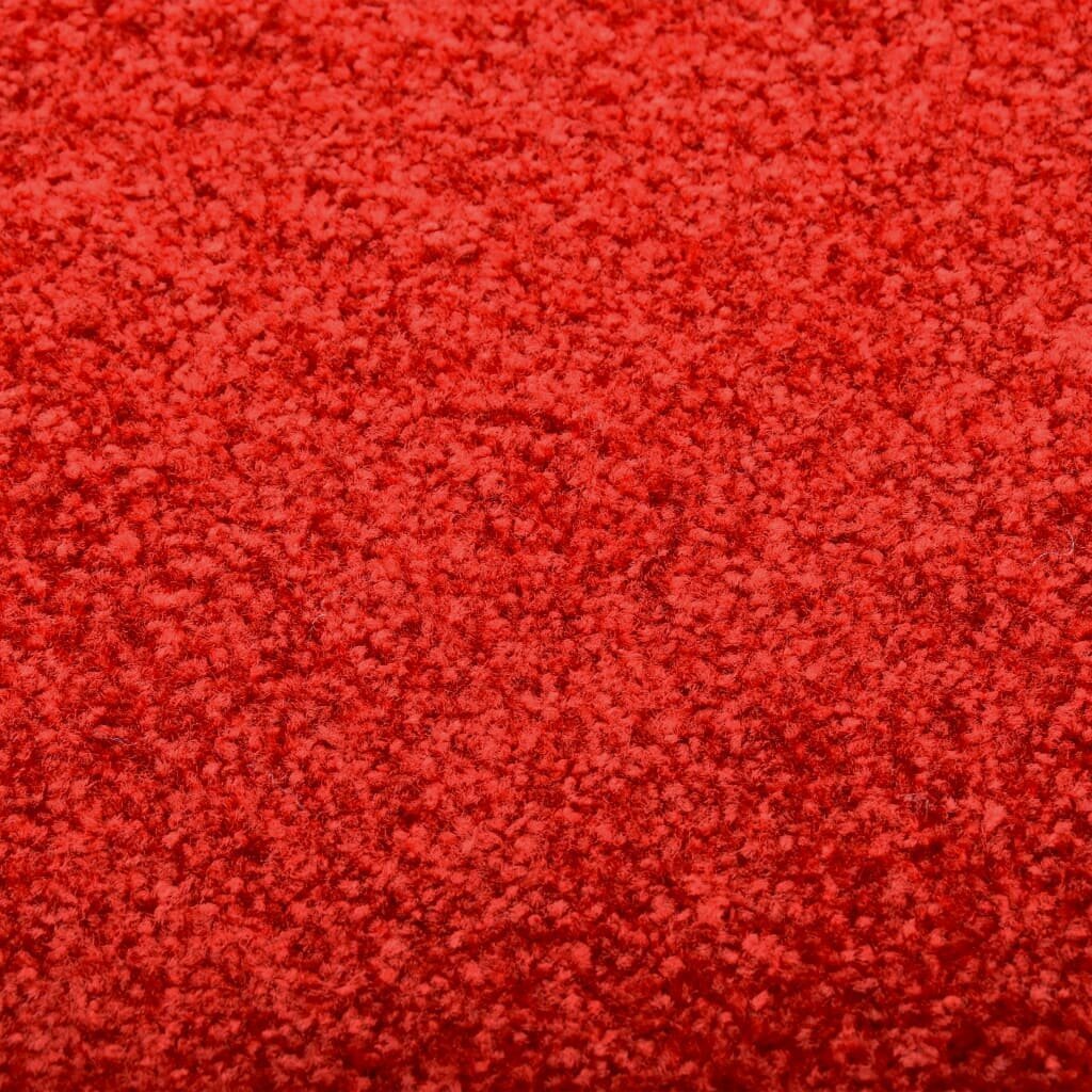 vidaXL durvju paklājs, mazgājams, sarkans, 90x150 cm cena un informācija | Kājslauķi | 220.lv