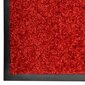 vidaXL durvju paklājs, mazgājams, sarkans, 90x150 cm цена и информация | Kājslauķi | 220.lv