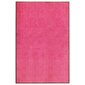 vidaXL durvju paklājs, mazgājams, rozā, 120x180 cm cena un informācija | Kājslauķi | 220.lv