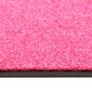 vidaXL durvju paklājs, mazgājams, rozā, 60x180 cm cena un informācija | Kājslauķi | 220.lv