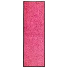 vidaXL durvju paklājs, mazgājams, rozā, 60x180 cm цена и информация | Придверные коврики | 220.lv