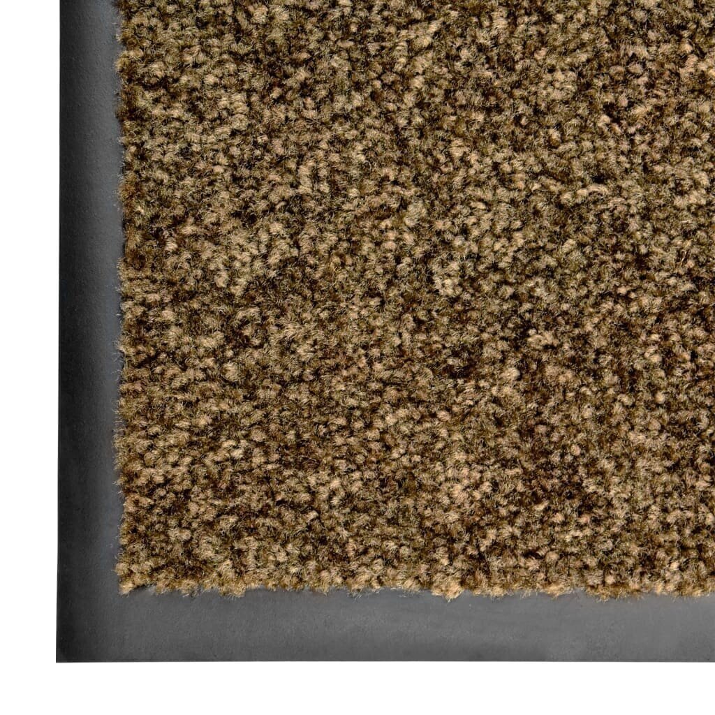 vidaXL durvju paklājs, mazgājams, brūns, 120x180 cm цена и информация | Kājslauķi | 220.lv
