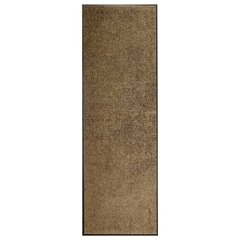 vidaXL durvju paklājs, mazgājams, brūns, 60x180 cm цена и информация | Придверные коврики | 220.lv