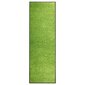 vidaXL durvju paklājs, mazgājams, zaļš, 60x180 cm cena un informācija | Kājslauķi | 220.lv