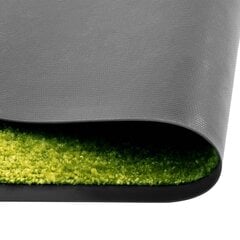 vidaXL durvju paklājs, mazgājams, zaļš, 90x150 cm cena un informācija | Kājslauķi | 220.lv