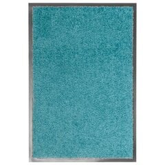 vidaXL durvju paklājs, mazgājams, ciānkrāsā, 40x60 cm cena un informācija | Kājslauķi | 220.lv