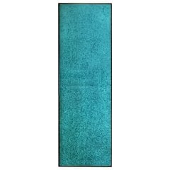 vidaXL durvju paklājs, mazgājams, ciānkrāsā, 60x180 cm цена и информация | Придверные коврики | 220.lv