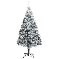 vidaXL mākslīgā Ziemassvētku egle ar sniegu, zaļa, 240 cm, PVC цена и информация | Искусственные елки | 220.lv