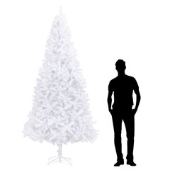 vidaXL mākslīgā Ziemassvētku egle, 300 cm, balta cena un informācija | Mākslīgās egles, vainagi, statīvi | 220.lv