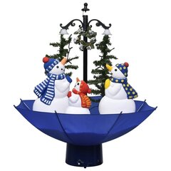 vidaXL mākslīgā Ziemassvētku egle ar pamatni, zila, 75 cm, PVC cena un informācija | Mākslīgās egles, vainagi, statīvi | 220.lv