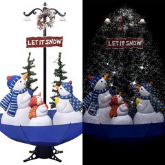 vidaXL mākslīgā Ziemassvētku egle ar pamatni, zila, 170 cm, PVC цена и информация | Искусственные елки | 220.lv