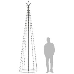 vidaXL Ziemassvētku koks, 400 silti baltas LED lampiņas, 100x360 cm cena un informācija | Ziemassvētku dekorācijas | 220.lv