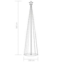 vidaXL Ziemassvētku koks, 400 silti baltas LED lampiņas, 100x360 cm cena un informācija | Ziemassvētku dekorācijas | 220.lv