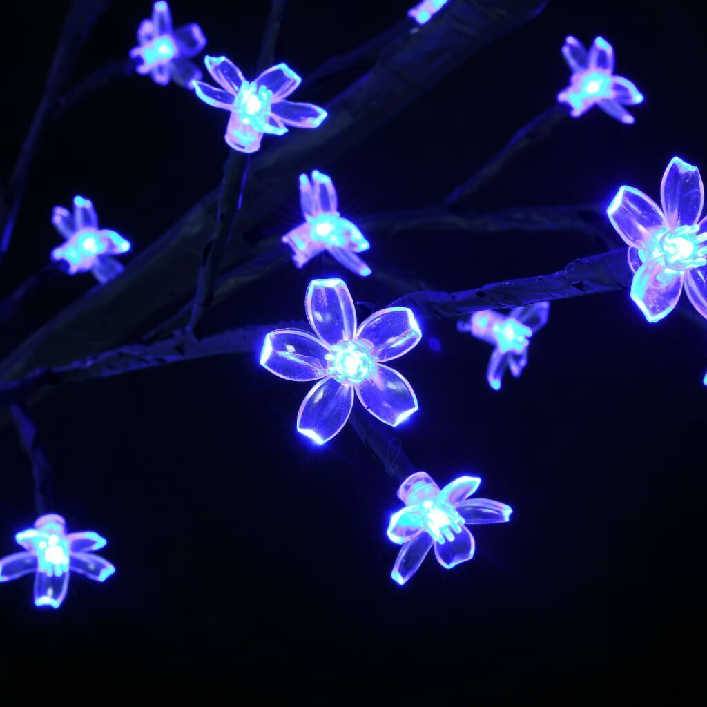 vidaXL Ziemassvētku koks, 200 LED, zili balta gaisma, ķirsis, 180 cm cena un informācija | Ziemassvētku dekorācijas | 220.lv