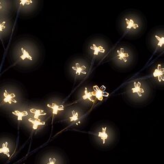 vidaXL Ziemassvētku koks, 220 LED, silti balta gaisma, ķirsis, 220 cm cena un informācija | Ziemassvētku dekorācijas | 220.lv
