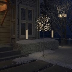 vidaXL Ziemassvētku koks, 220 LED, silti balta gaisma, ķirsis, 220 cm цена и информация | Рождественские украшения | 220.lv