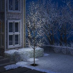vidaXL Ziemassvētku koks, 1200 LED, auksti balta gaisma, ķirsis, 400cm cena un informācija | Ziemassvētku dekorācijas | 220.lv