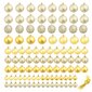 vidaXL Ziemassvētku bumbas, 100 gab., 6 cm, zelta цена и информация | Eglīšu rotājumi | 220.lv