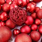 vidaXL Ziemassvētku bumbas, 100 gab., 6 cm, sarkanas cena un informācija | Eglīšu rotājumi | 220.lv