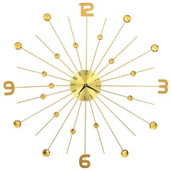 vidaXL sienas pulkstenis, 70 cm, metāls, zelta krāsa цена и информация | Часы | 220.lv