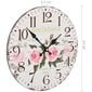 vidaXL vintāžas sienas pulkstenis, zieds, 30 cm цена и информация | Pulksteņi | 220.lv