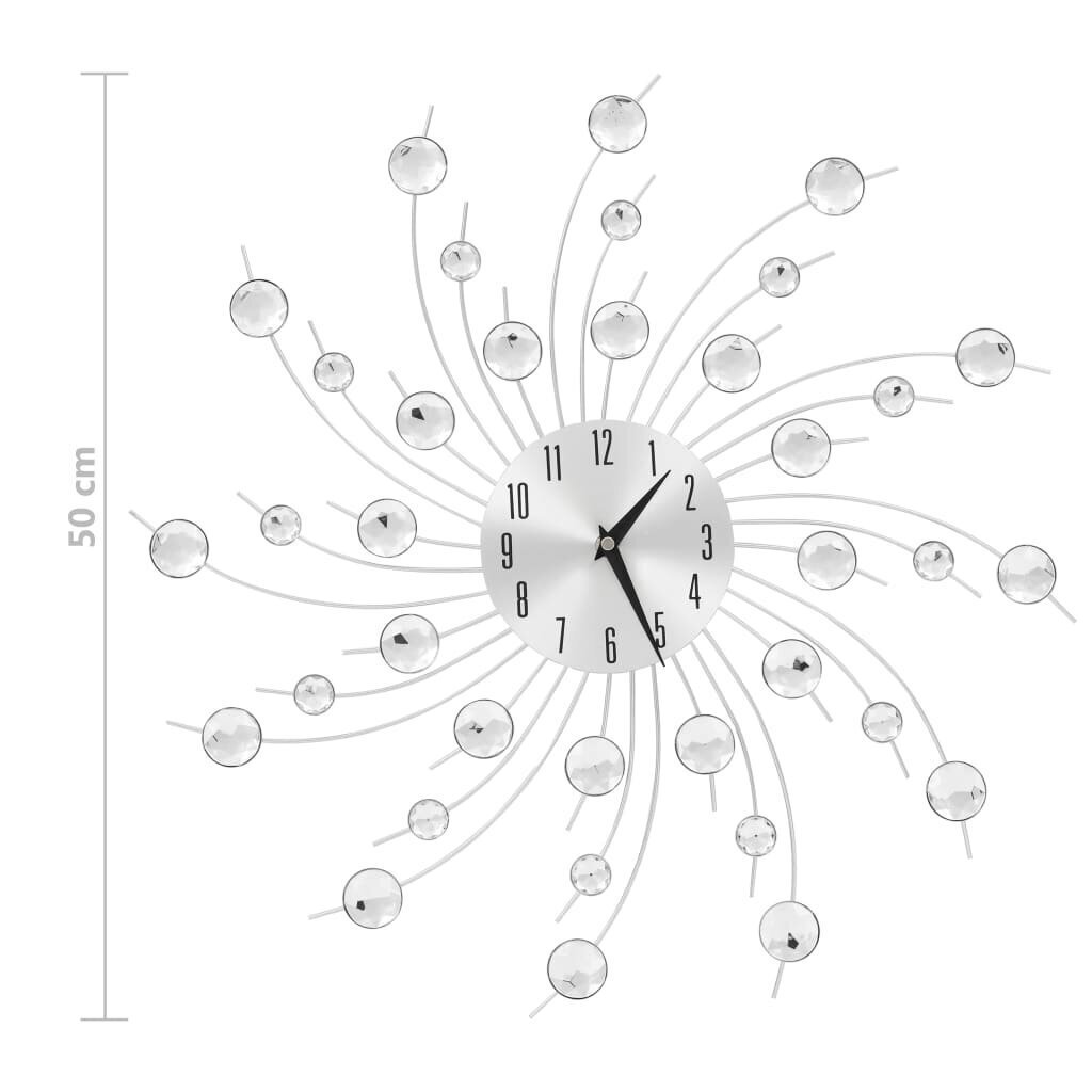 vidaXL sienas pulkstenis, kvarca mehānisms, moderns dizains, 50 cm цена и информация | Pulksteņi | 220.lv
