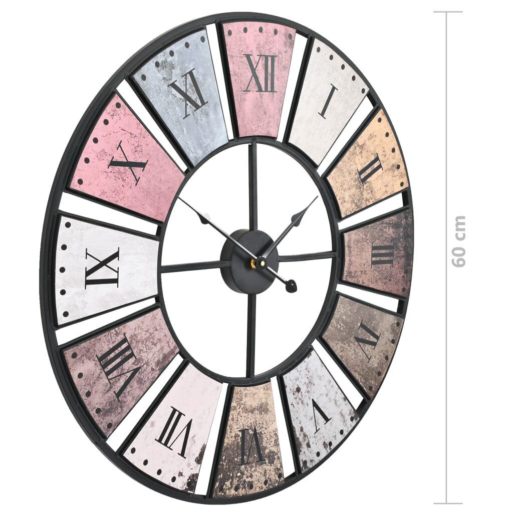 vidaXL vintāžas sienas pulkstenis, kvarca mehānisms, 60 cm, XXL цена и информация | Pulksteņi | 220.lv