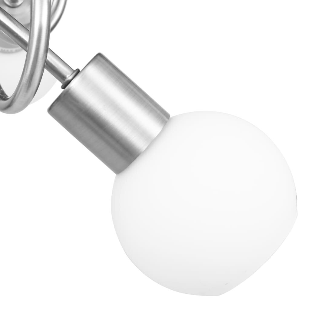 vidaXL griestu lampa ar stikla abažūriem, 3 E14 spuldzes, apaļa forma cena un informācija | Griestu lampas | 220.lv