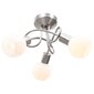 vidaXL griestu lampa ar stikla abažūriem, 3 E14 spuldzes, apaļa forma цена и информация | Griestu lampas | 220.lv