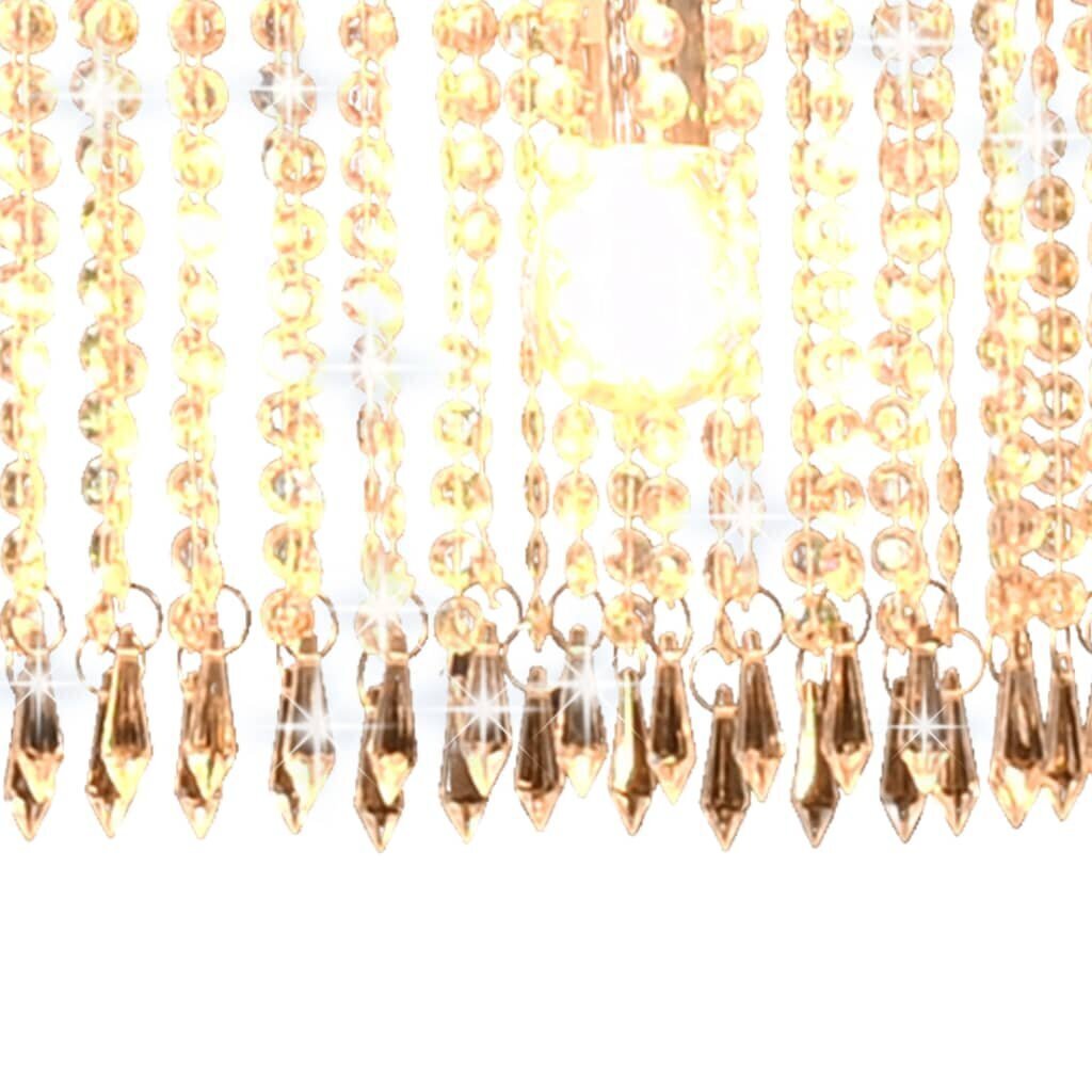 vidaXL lustra ar kristāla pērlītēm, 104 cm, E14, sudraba krāsā цена и информация | Griestu lampas | 220.lv