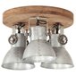 vidaXL griestu lampa, industriāls dizains, sudrabaina, 42x27 cm, E27 цена и информация | Griestu lampas | 220.lv